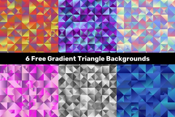 Elevate Your Designs with 6 Free Gradient Triangle Backgrounds