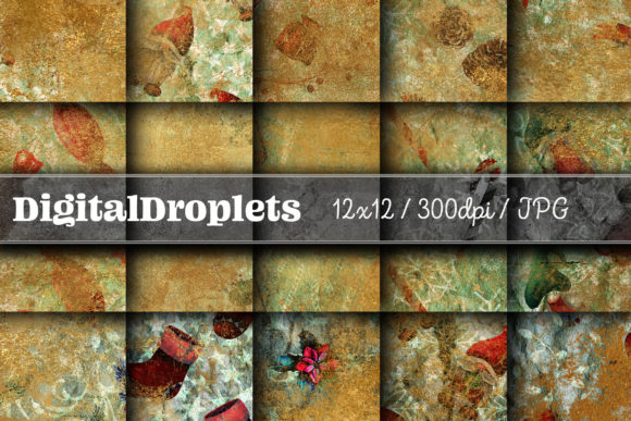 Golden Christmas Grunge Vol. 2: Vintage Texture for Modern Design