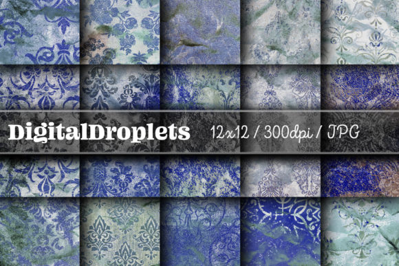 Golden Damask Dust Vol. 6: Vintage Paper Set for Designers